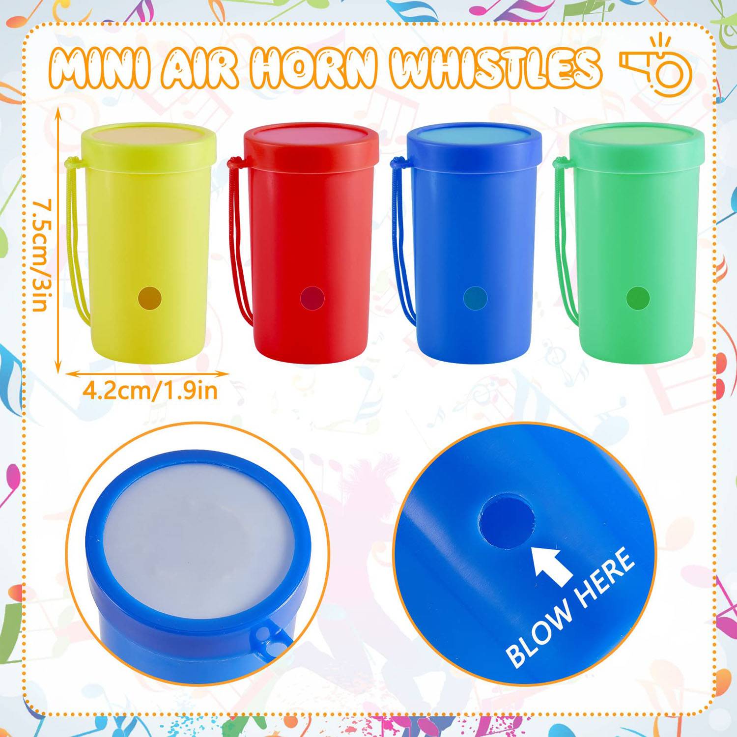Portable Mini Sports Party Fun Plastic Air Horn Noise Maker 12