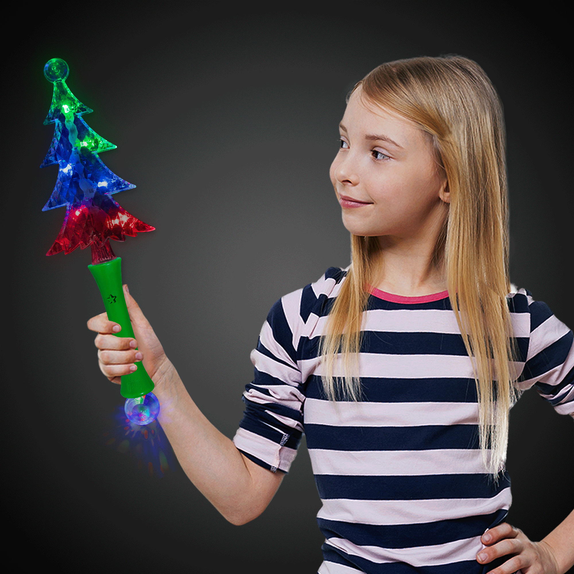 LED Christmas Tree Wand - 13" (Blank) 3