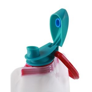 Snap Button Foldable Water Pack With Carabiner 3