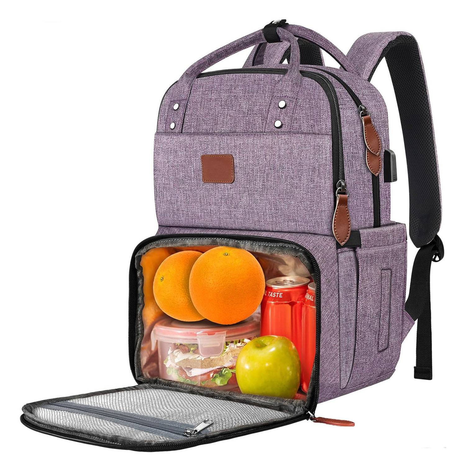 Oxford Laptop Backpack w/ 12 Can Cooler Compartment 3