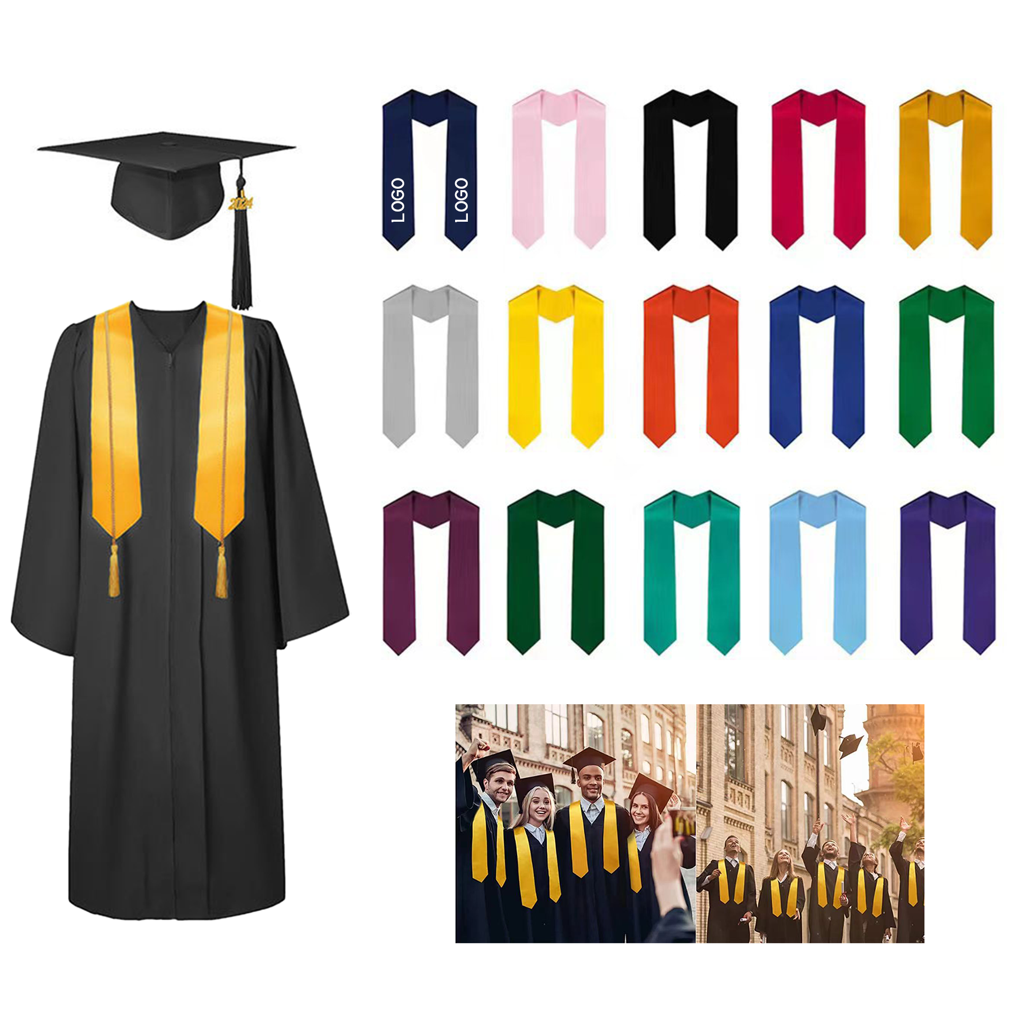 Unisex Graduation Stole Sash 2