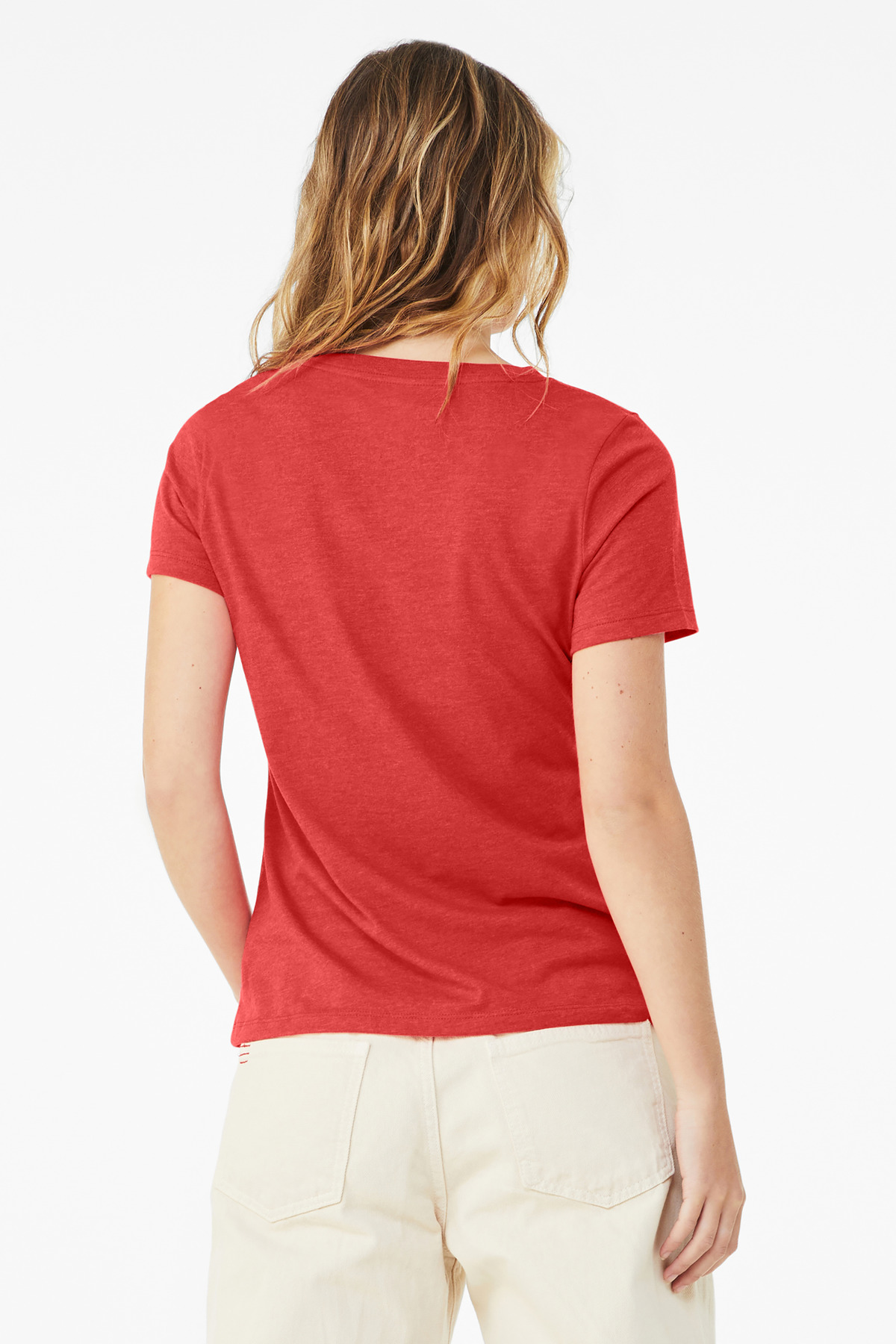 BELLA+CANVAS Women's Relaxed Heather CVC V-Neck Tee BC6405CVC 38