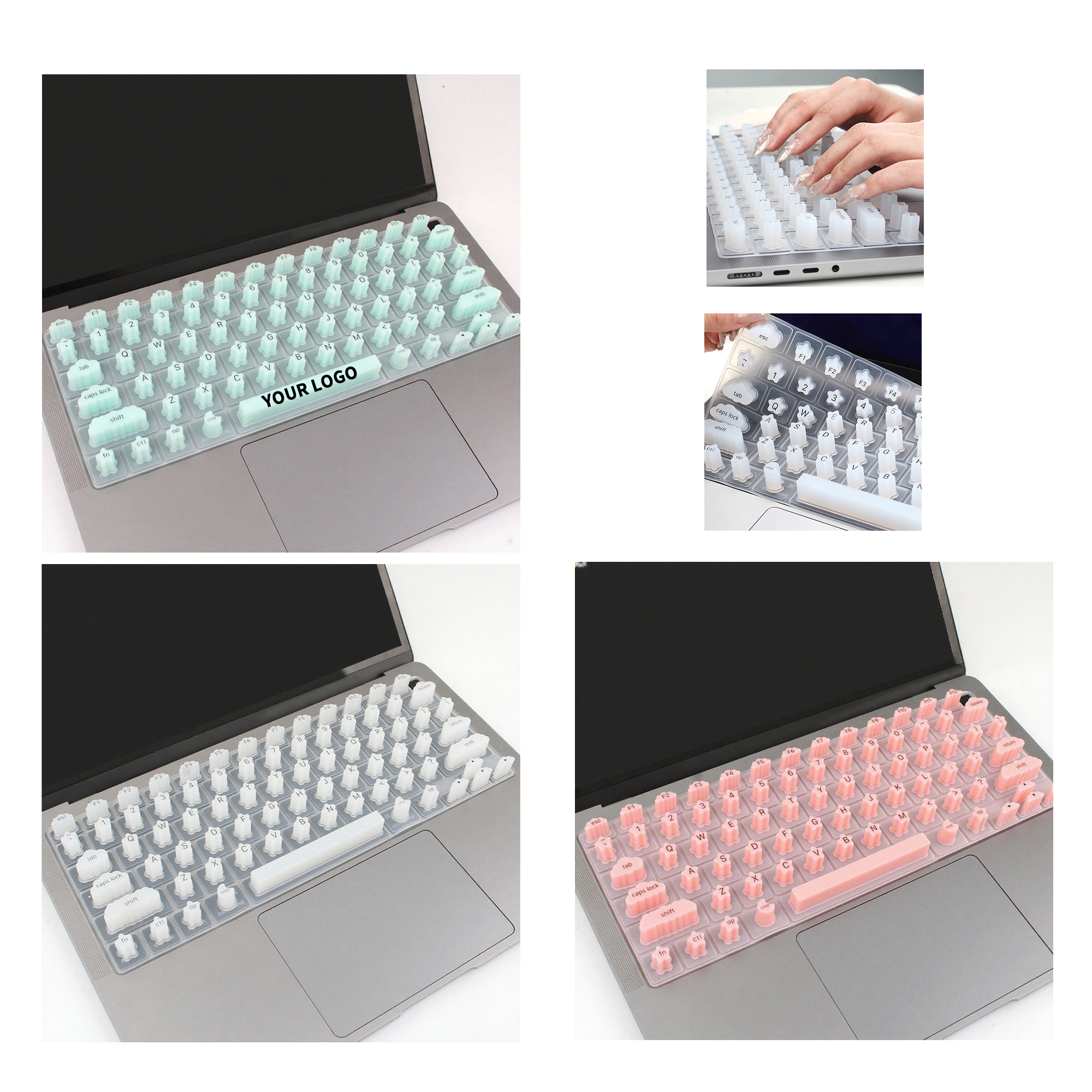 Silicone Keyboard Cover For Manicure Care 11.1" Length X 4" Width 2