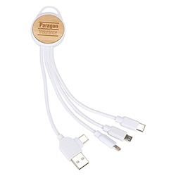Bamboo 3-in-1 6" Charging Cable 4