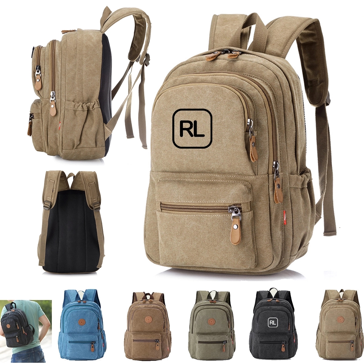 Vintage Canvas Backpack 2