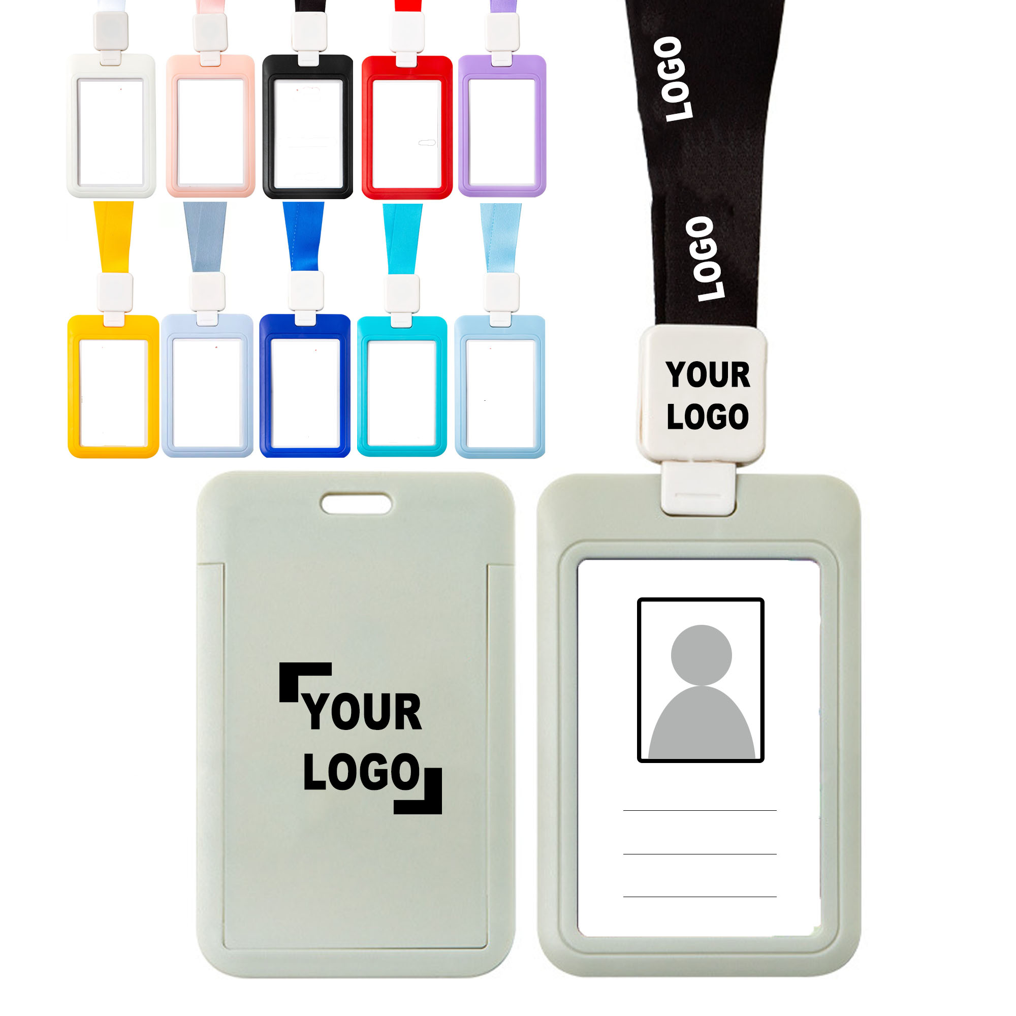 Work Badge Card Cover With Retractable Lanyard 1