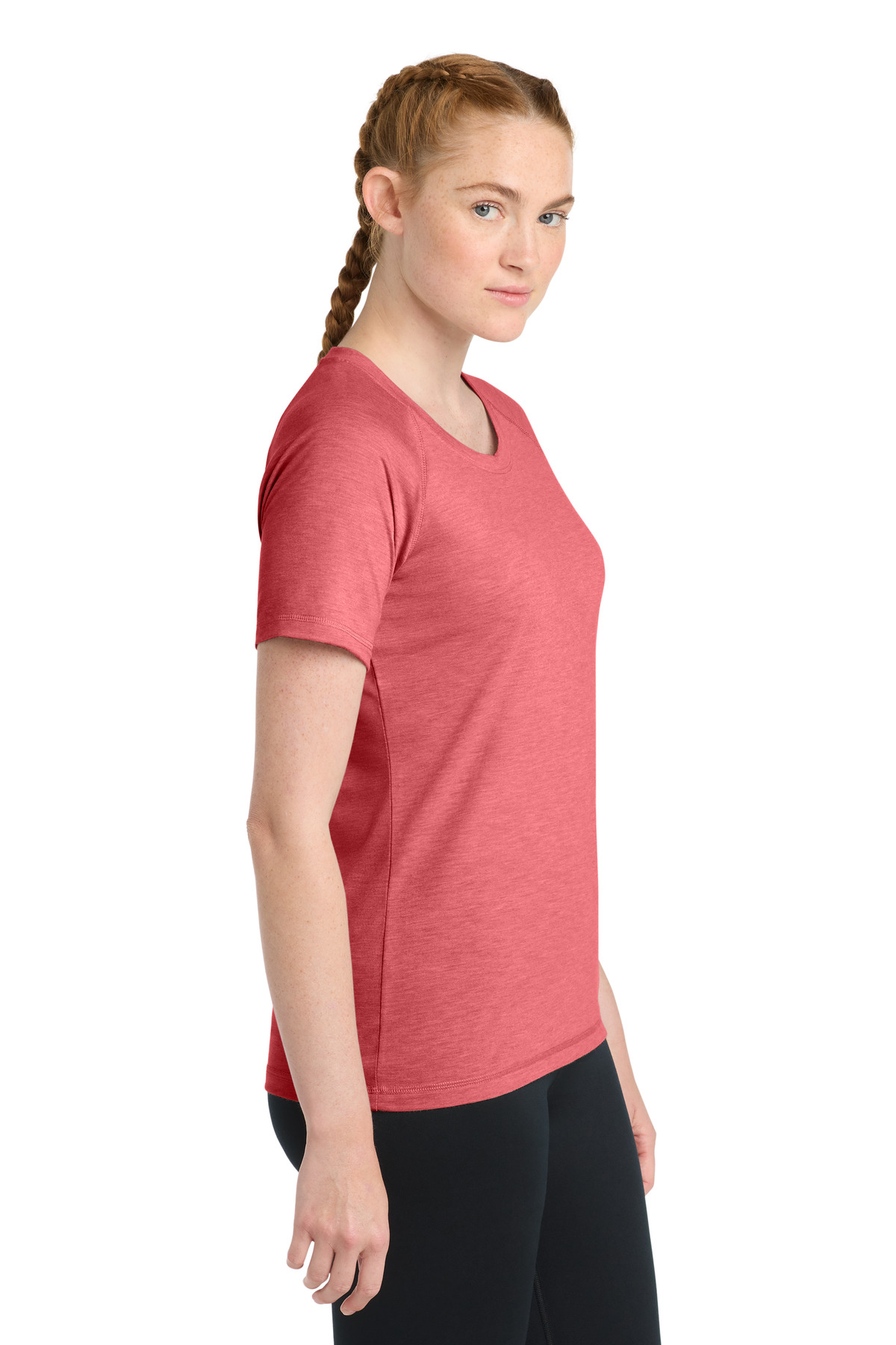 Sport-Tek Women's PosiCharge Tri-Blend Wicking Scoop Neck Raglan Tee. LST400 5