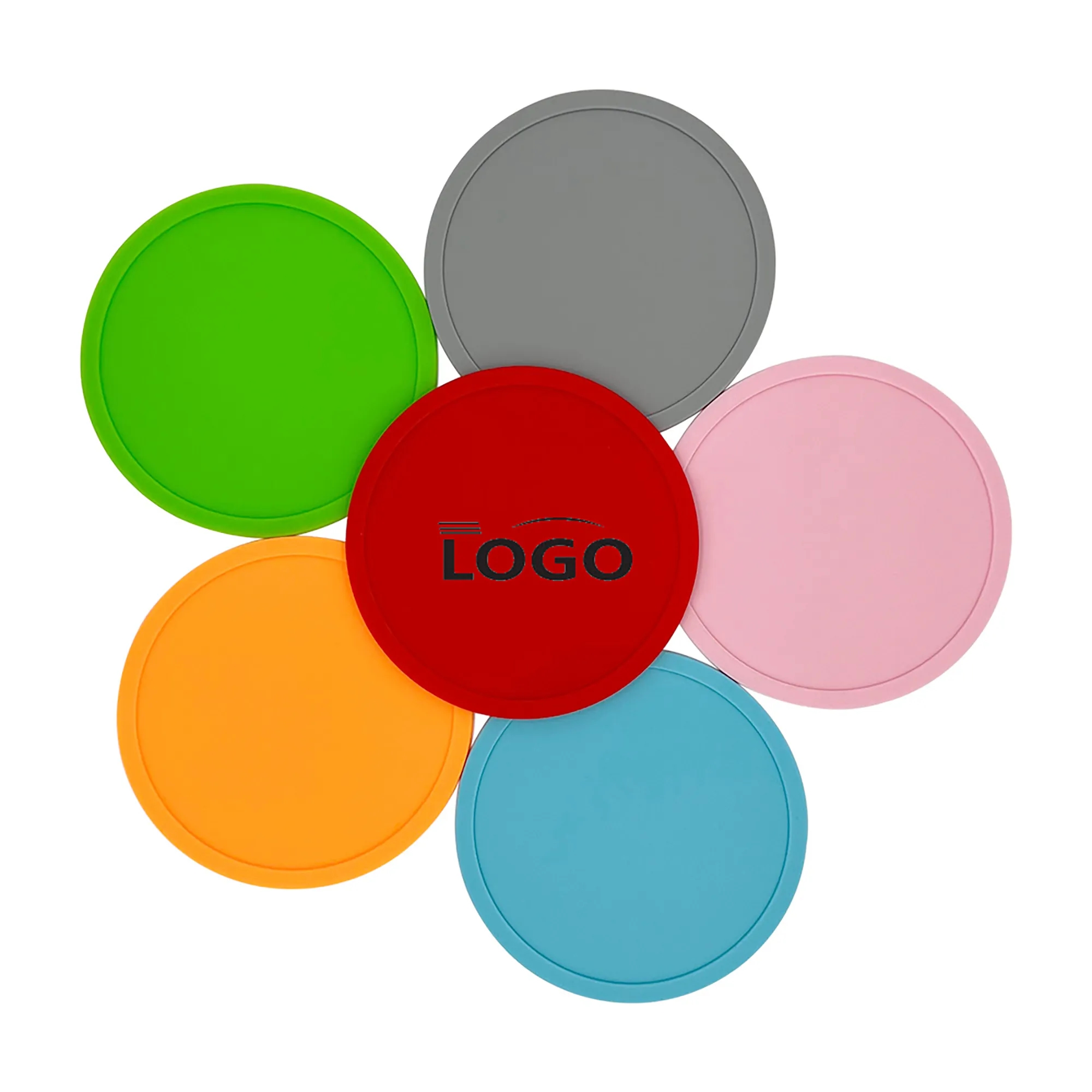 Round Silicone Coasters MOQ 100PCS 7