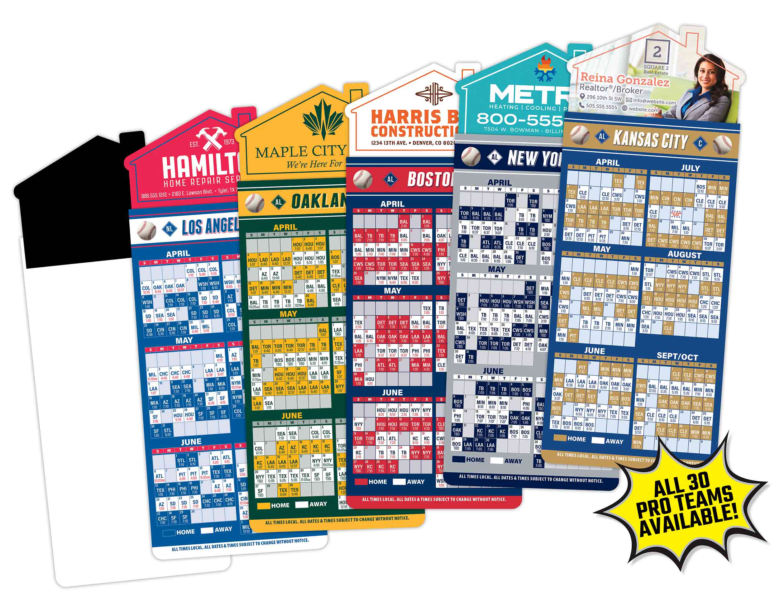 Magna-Card House Shape Magnet - Baseball Schedules (3.5 x 9) 1
