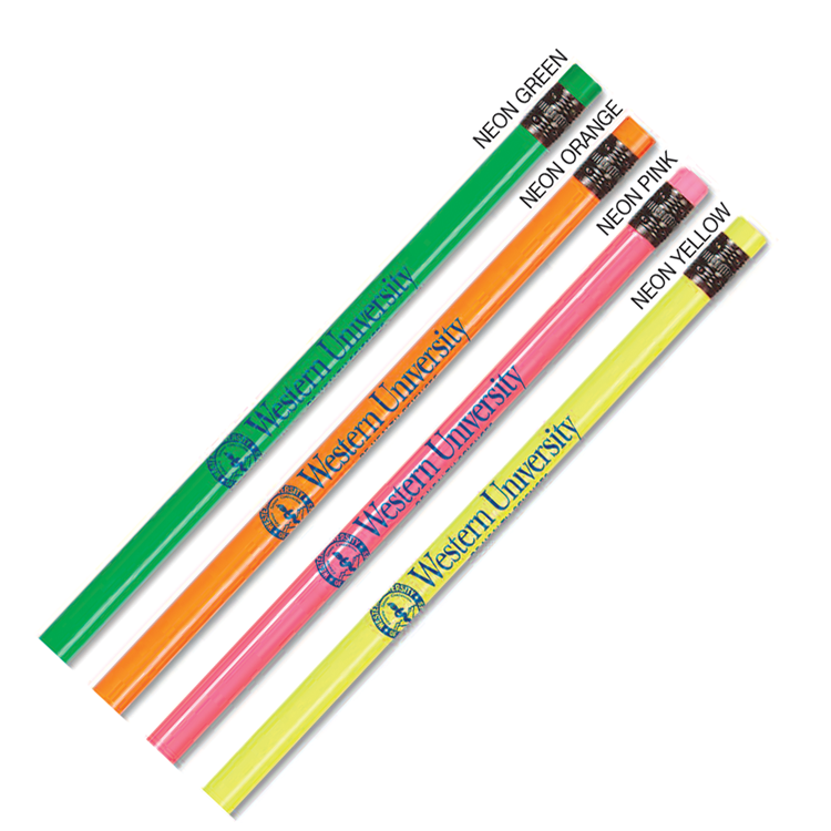 Neon Economy Pencil w/Matching Eraser