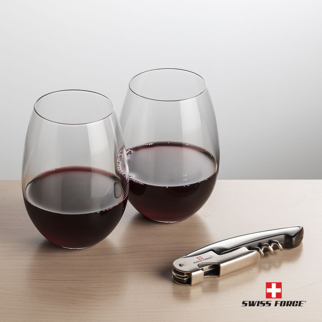 Swiss Force® Opener & Carlita Stemless Wine 4