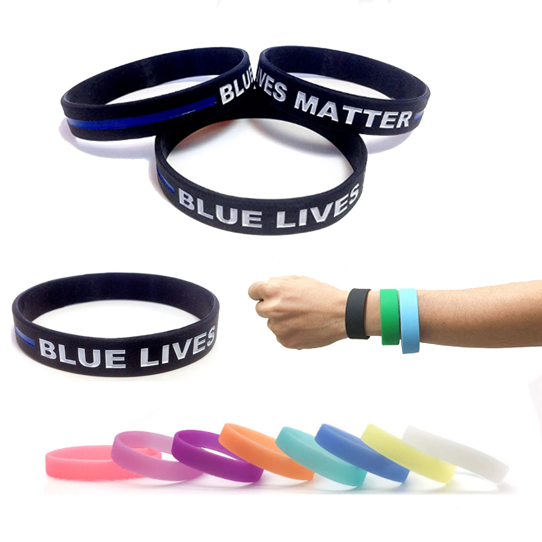 Custom Silicone Sports Bracelet Wrist Band 2