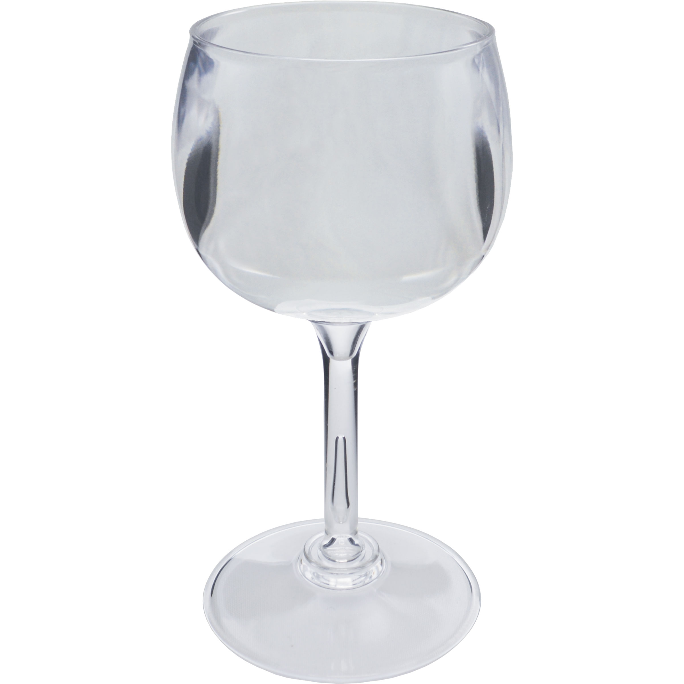 12oz Standard Stem Plastic Wine Goblet with Your Choice of Stem Color