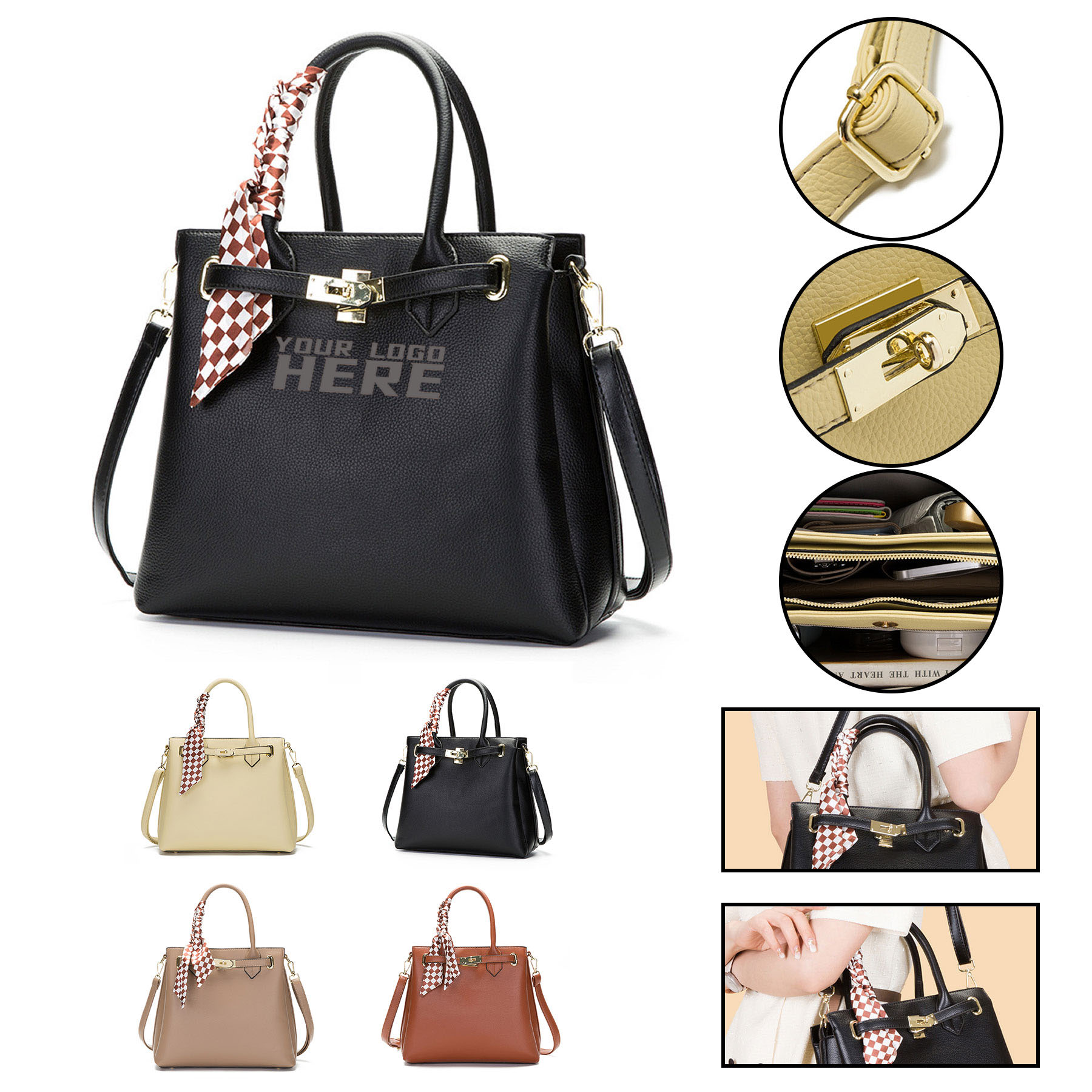 Women Leather Shoulder Tote Bag  2