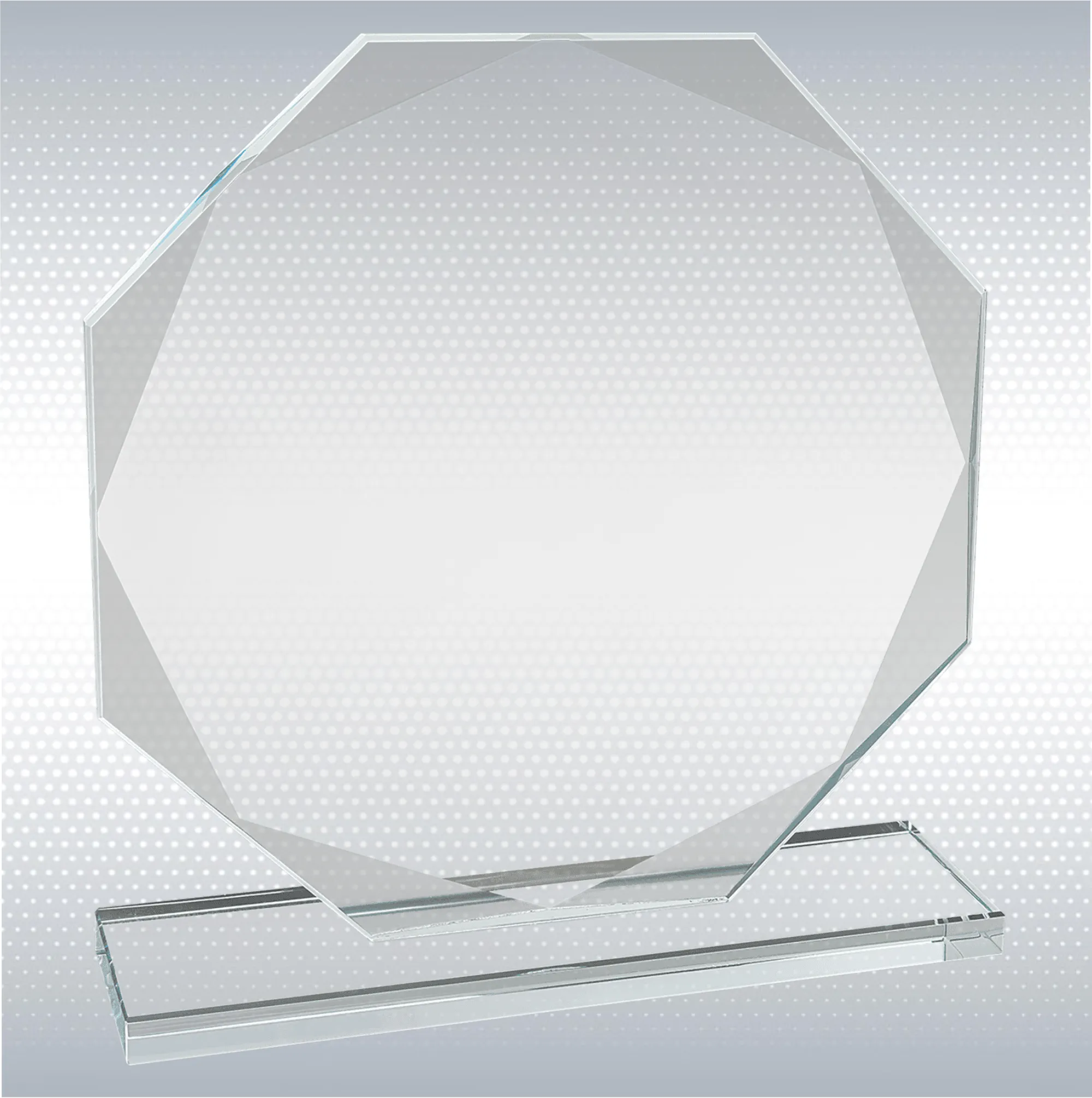 Octagon Clear Glass Award 5