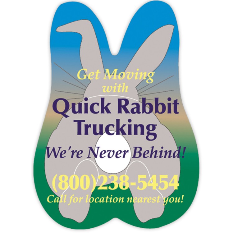 Vinyl Label (3" x 2.125") Rabbit Ears