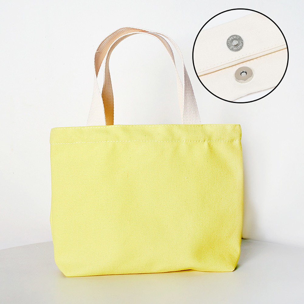 Canvas Tote Bags with Magnetic Snap, custom tote bag with logo imprint 2