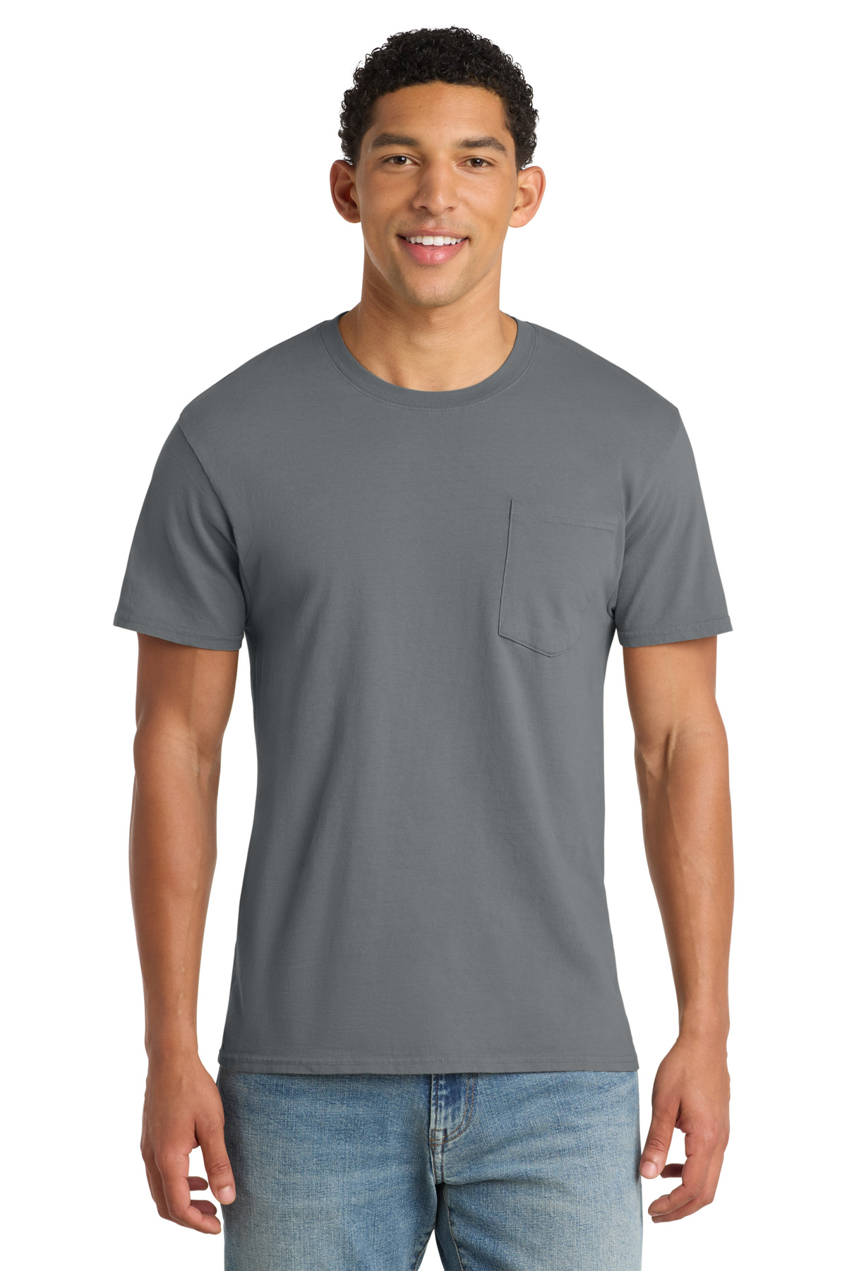 Port & Co Beach Wash Garment-Dyed Pocket Tee. PC099P 94