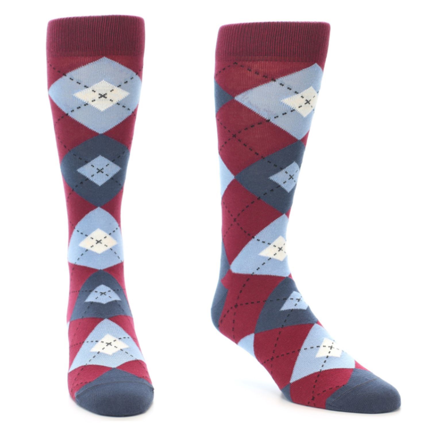 Stock ready Argyle premium dress Socks w/ Custom embroidered logo, 200 needles 2