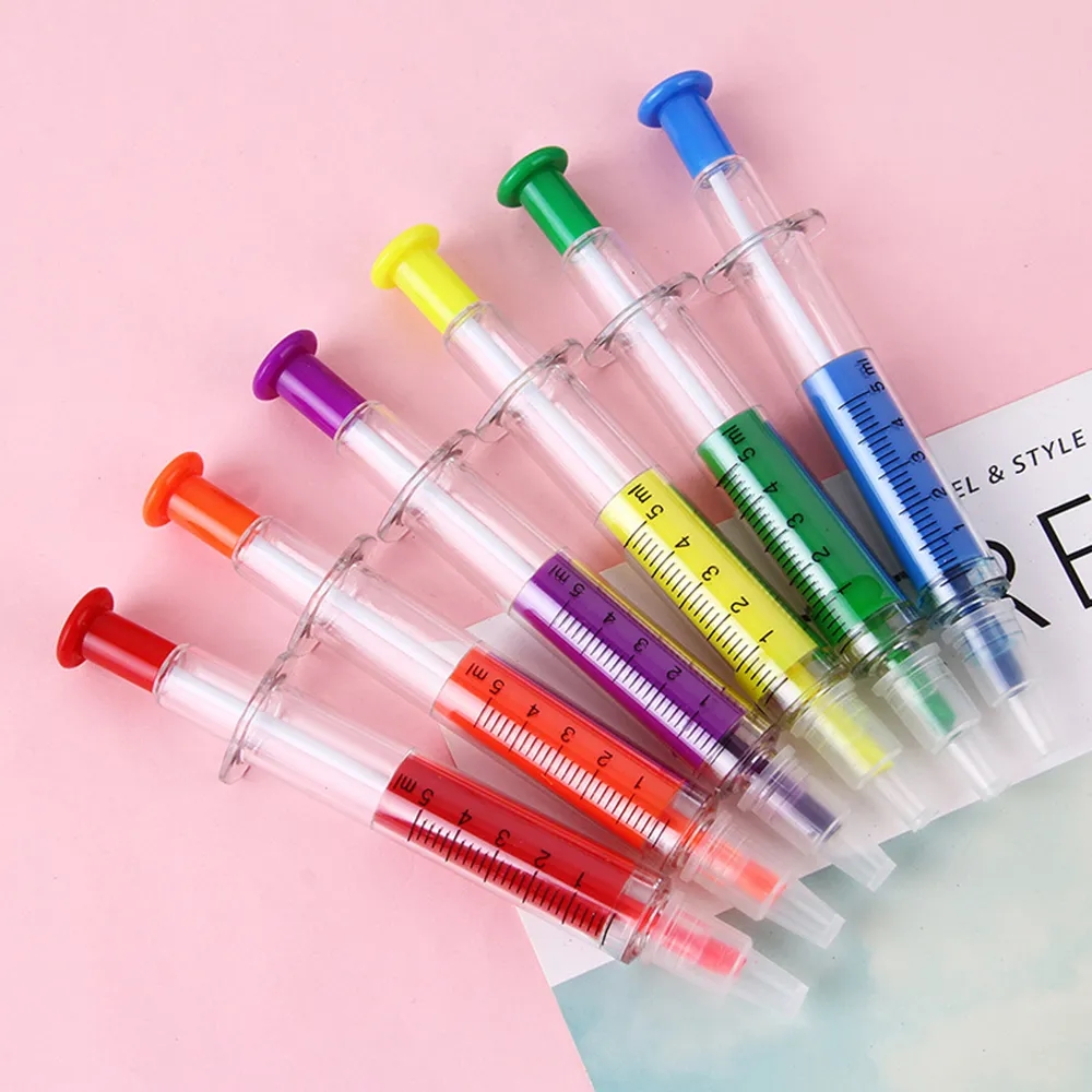Syringe Ball Pens With Highlighter 3