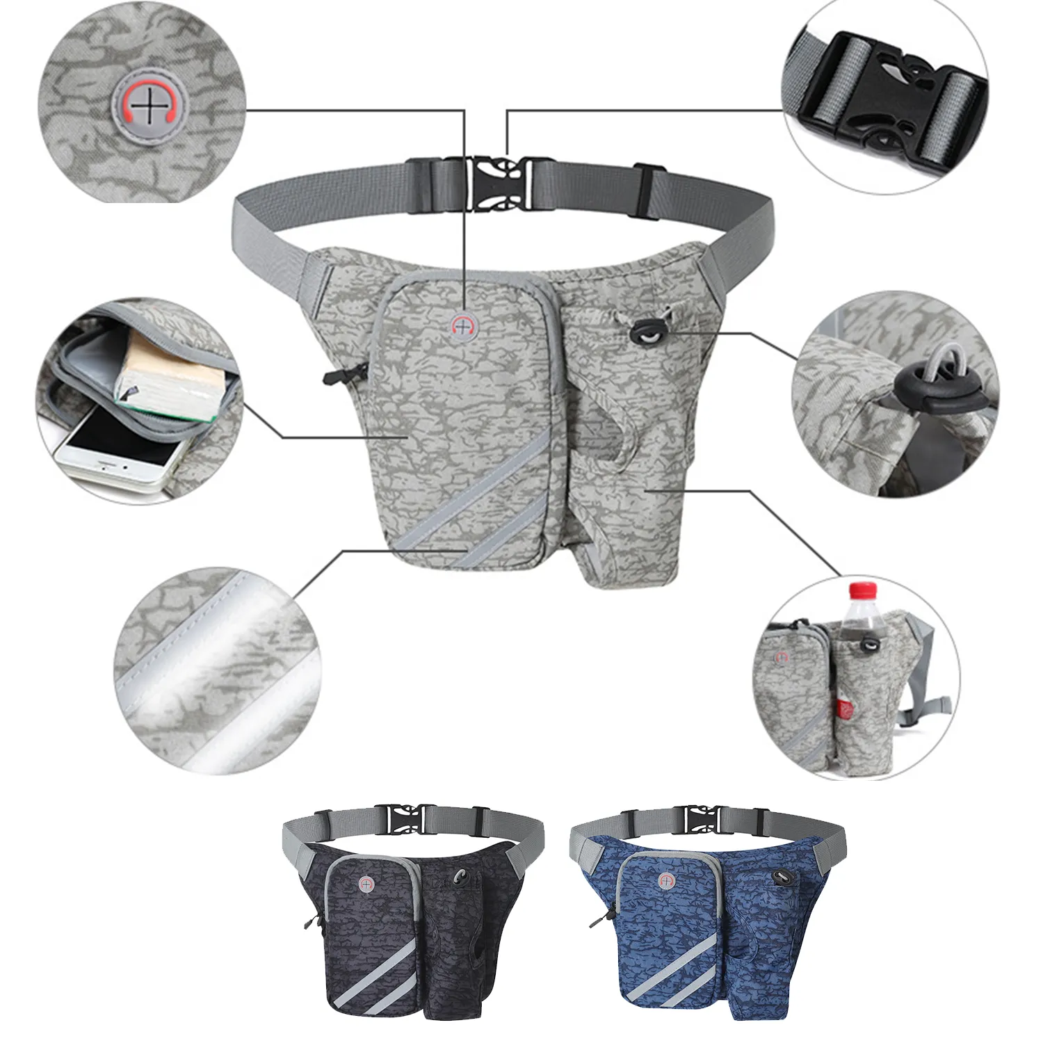 Waterproof Convenient Diagonal Sports Waist Bag 1