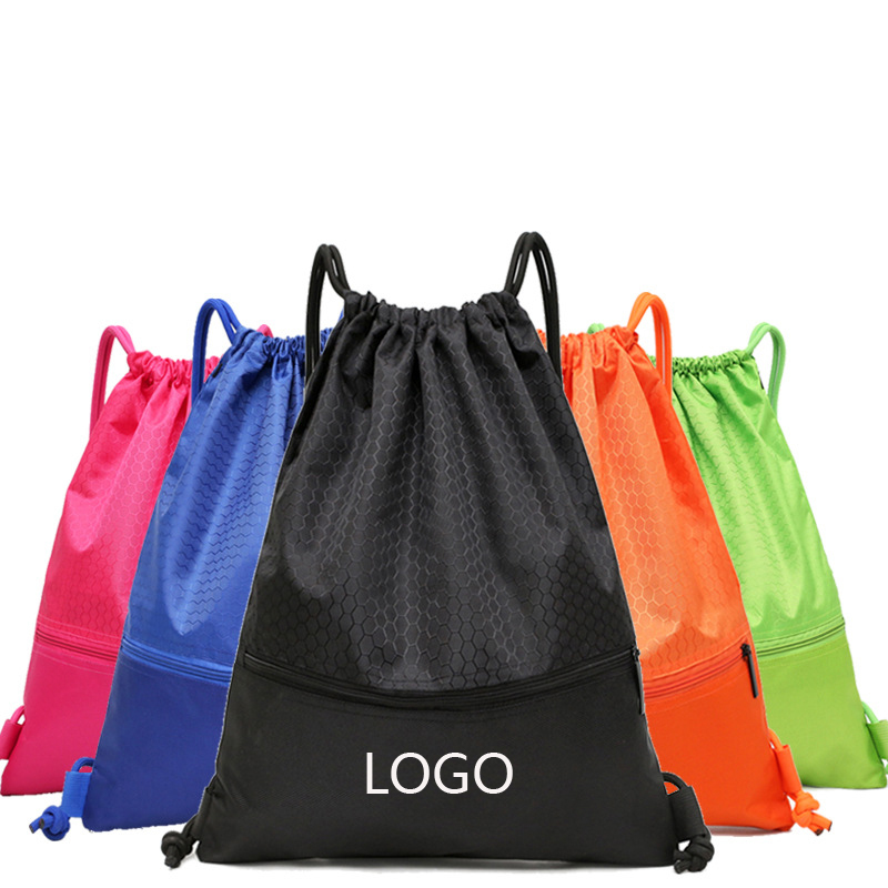 1680D Oxford Football Material Drawstring Sports Backpack 6
