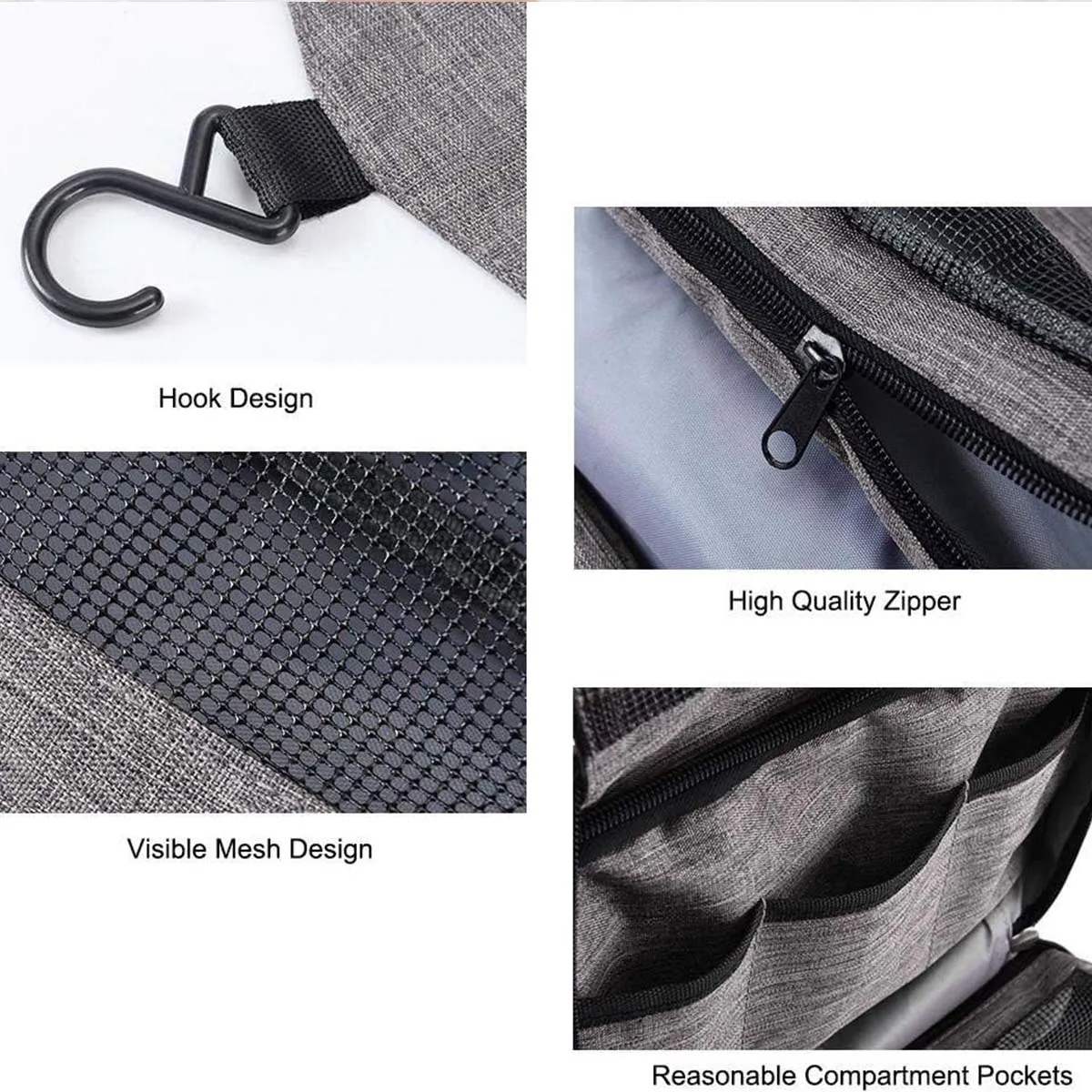 Unisex Portable Durable Foldable Hanging Travel Toiletry Bag 7