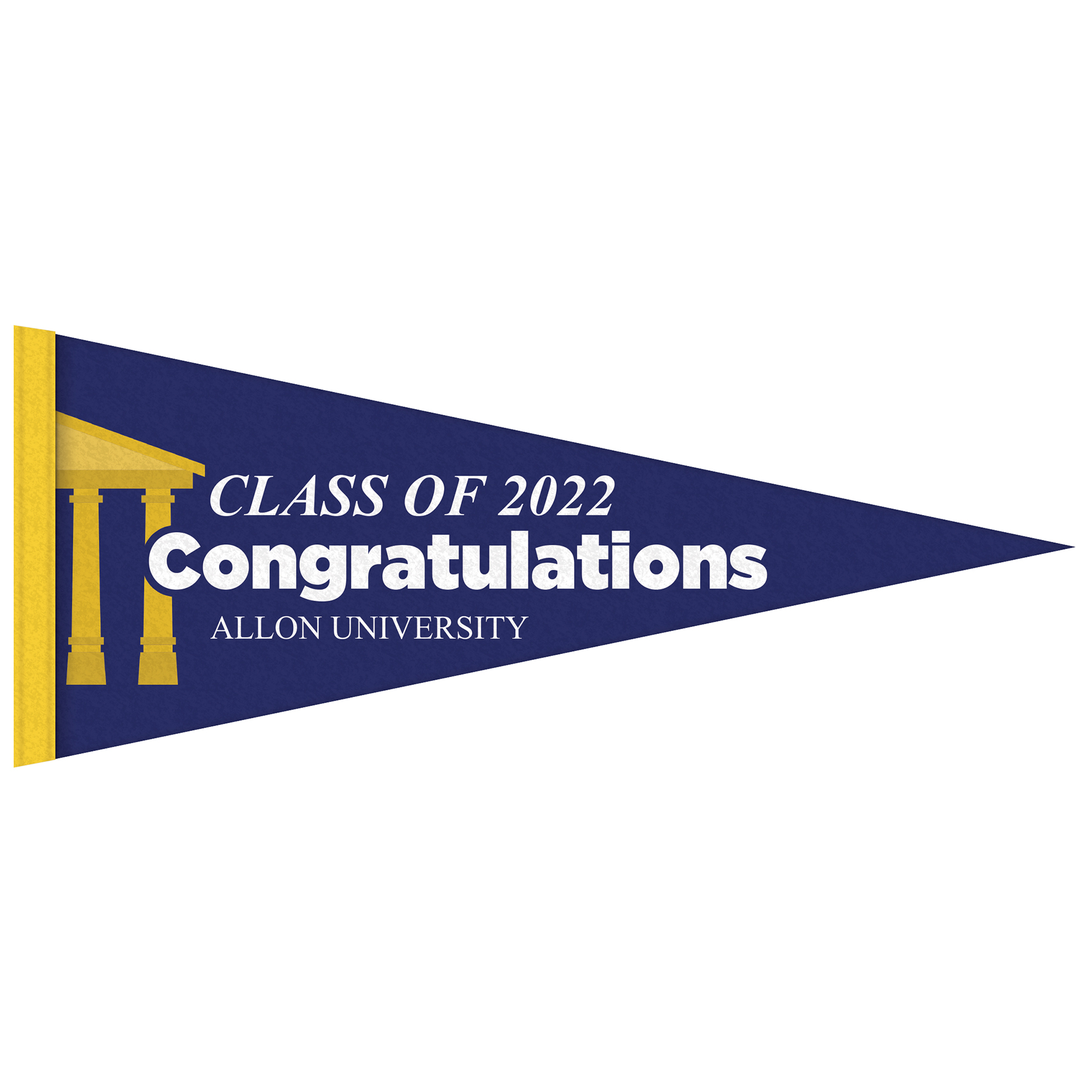 5" x 12" Digitally Printed Single Sided Custom Felt Pennant 6