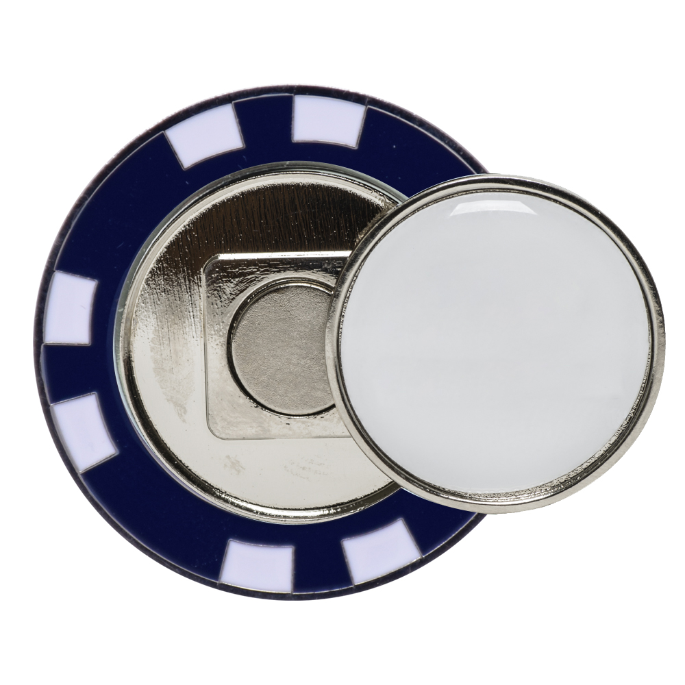 Metal Poker Chip with Removable Ball Marker 12