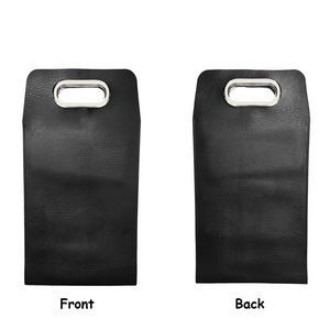 Premium PU Leather Wine Bag With Window And Elegant Metal Handles 3