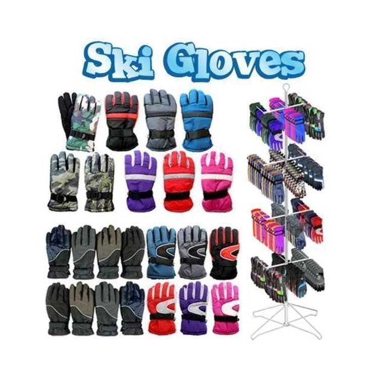 Family Ski Gloves Collection - 96 Pairs Floor Display Included 2