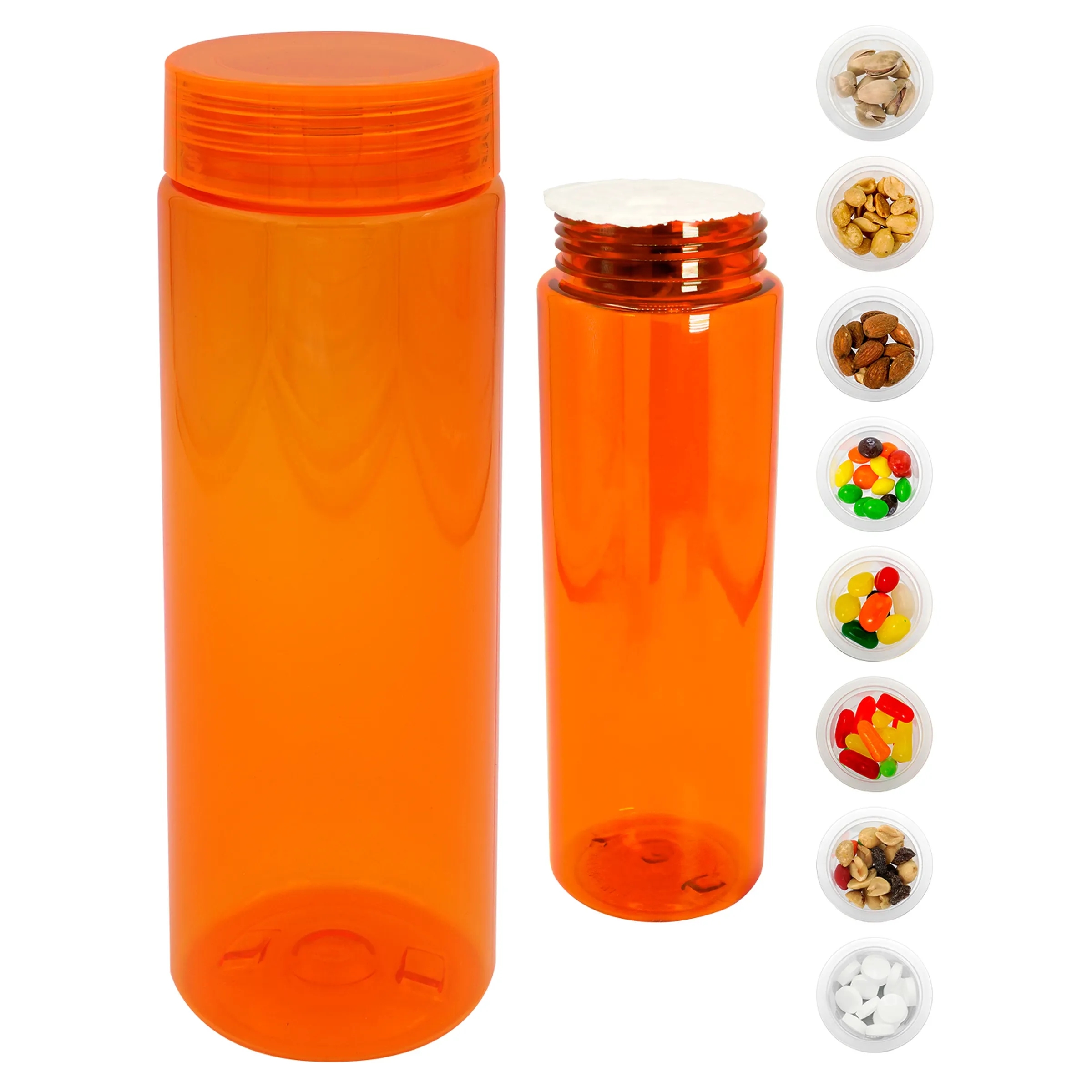 CLEAR VIEW 24 OZ. COLORFUL SNACK BOTTLE 10