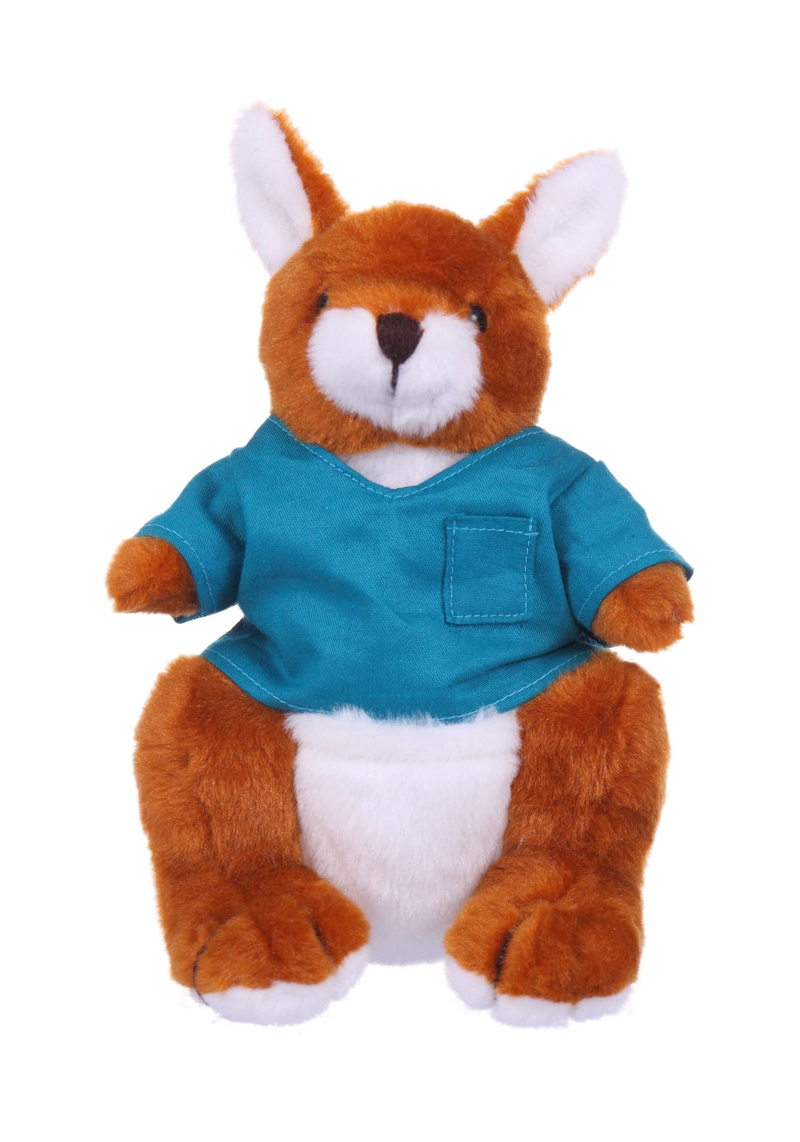 Soft Plush Kangaroo in Scrub Shirt