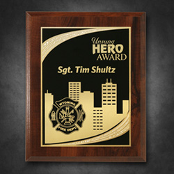 Econo Cherry Plaque with Lasered Plate 2