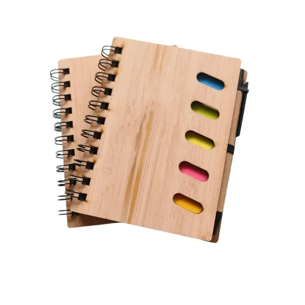 Bamboo Notebook with Sticky Note and Pen 5