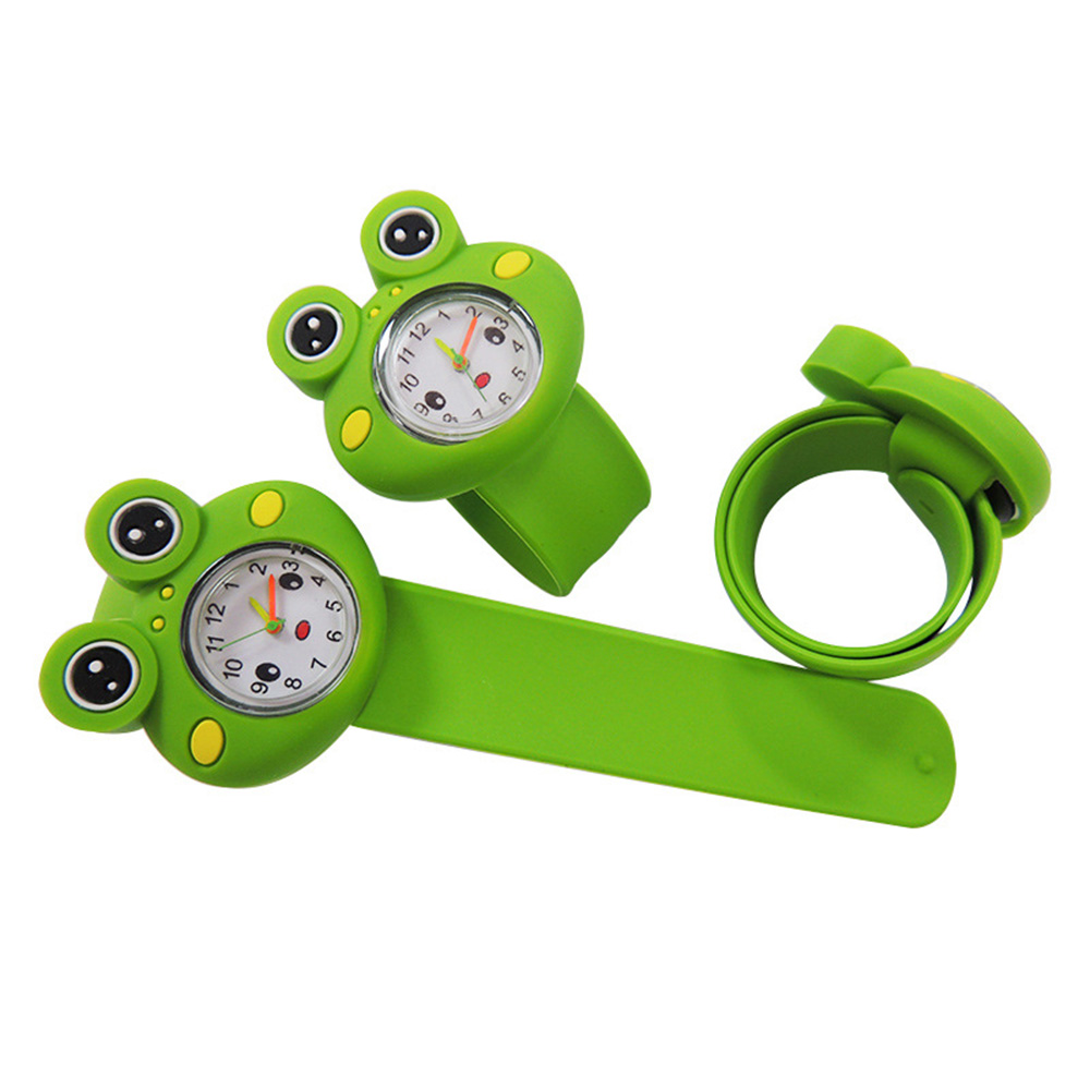 Children silicone watch cartoon frog clap ring 3