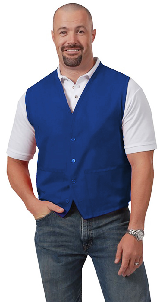 Button Down Vest w/ 2 Waist Pockets