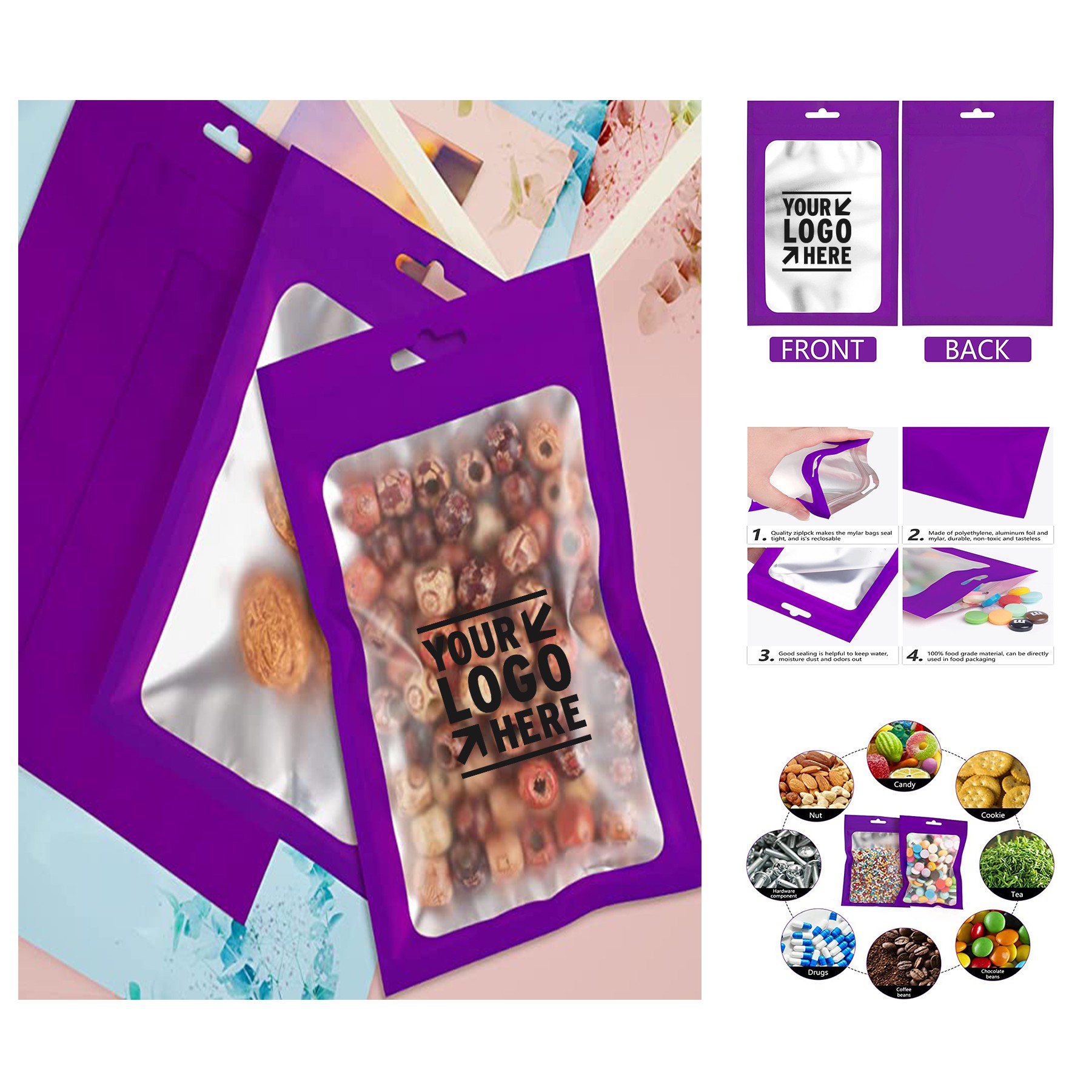 2.75 x 3.93 Inches Resealable Mylar Bag 3
