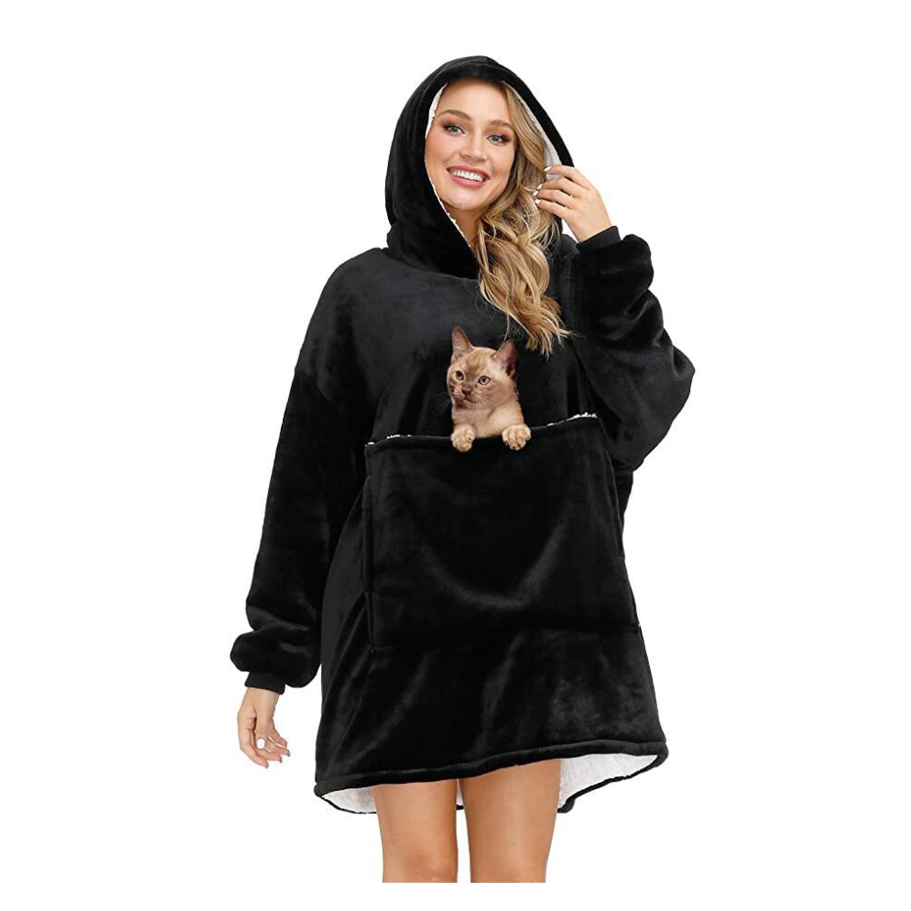 Oversized Microfiber & Sherpa Wearable Blanket 5