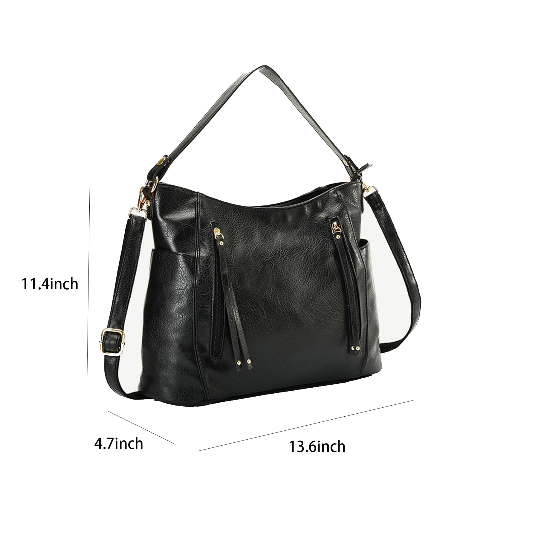 PU Lapsting Hobo Bag for Women 6