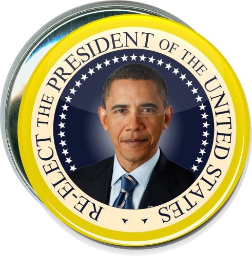 Obama, Re-elect the President, Political Button