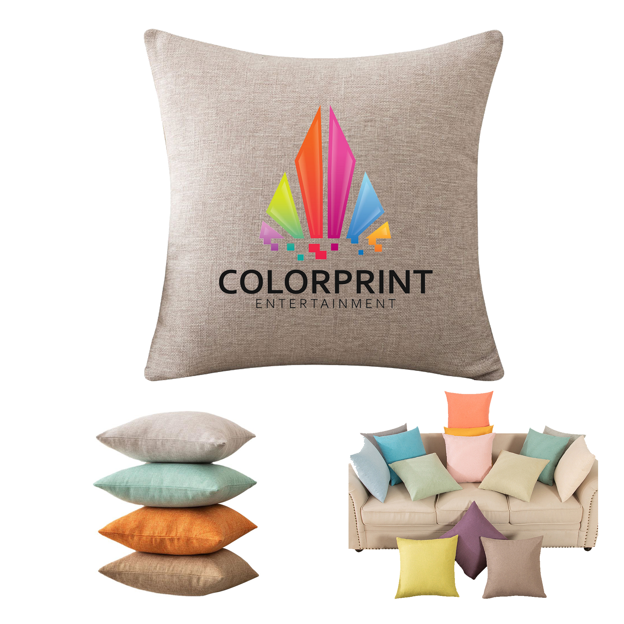 Full Color High-quality Linen Pillow Cover 2