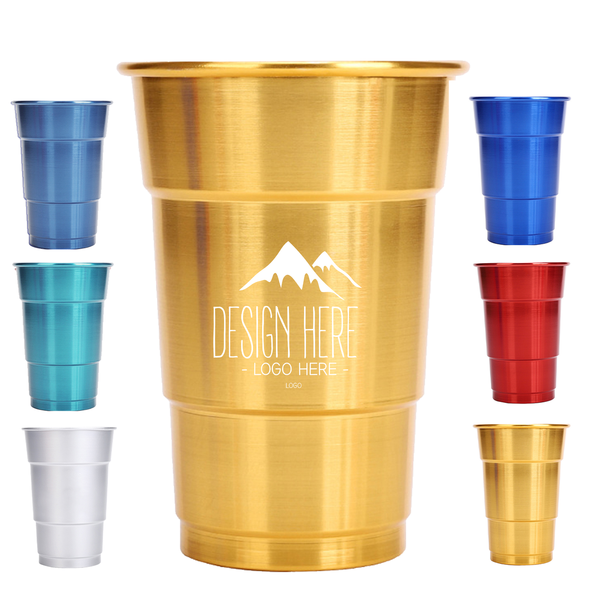16oz Camping Party Cold Drink Beer Mug Stadium Aluminum Cup 2