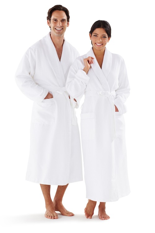 Microfiber Shawl Collar Bathrobe w/ french terry lining 26