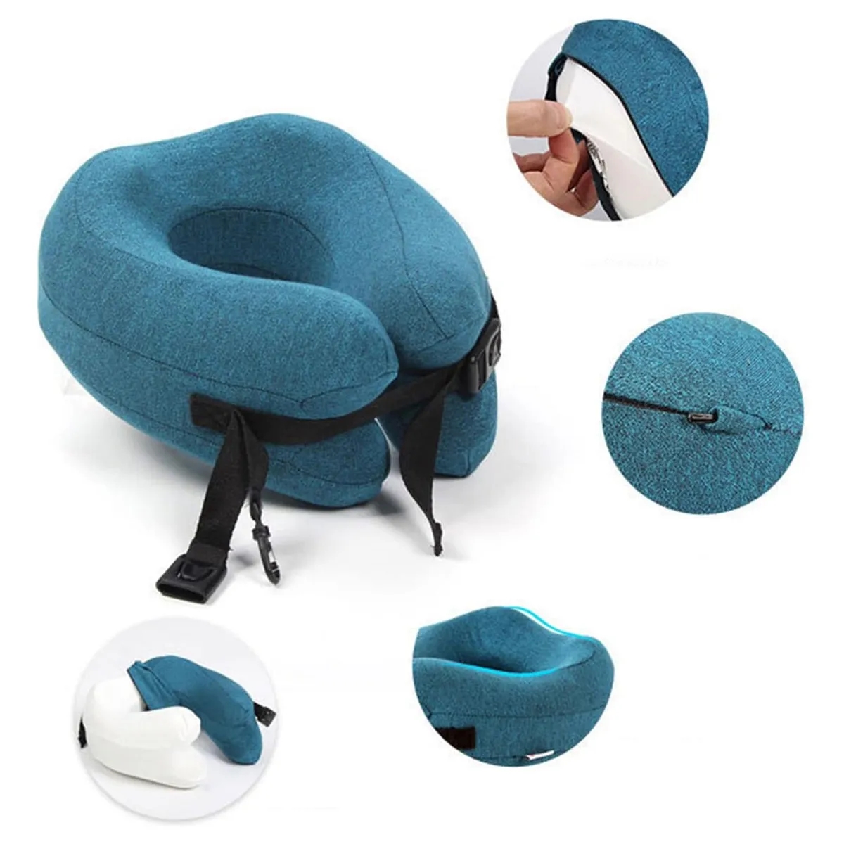 Memory Foam Cervical Pillow Travel Sleeping Headrest Cushion 3