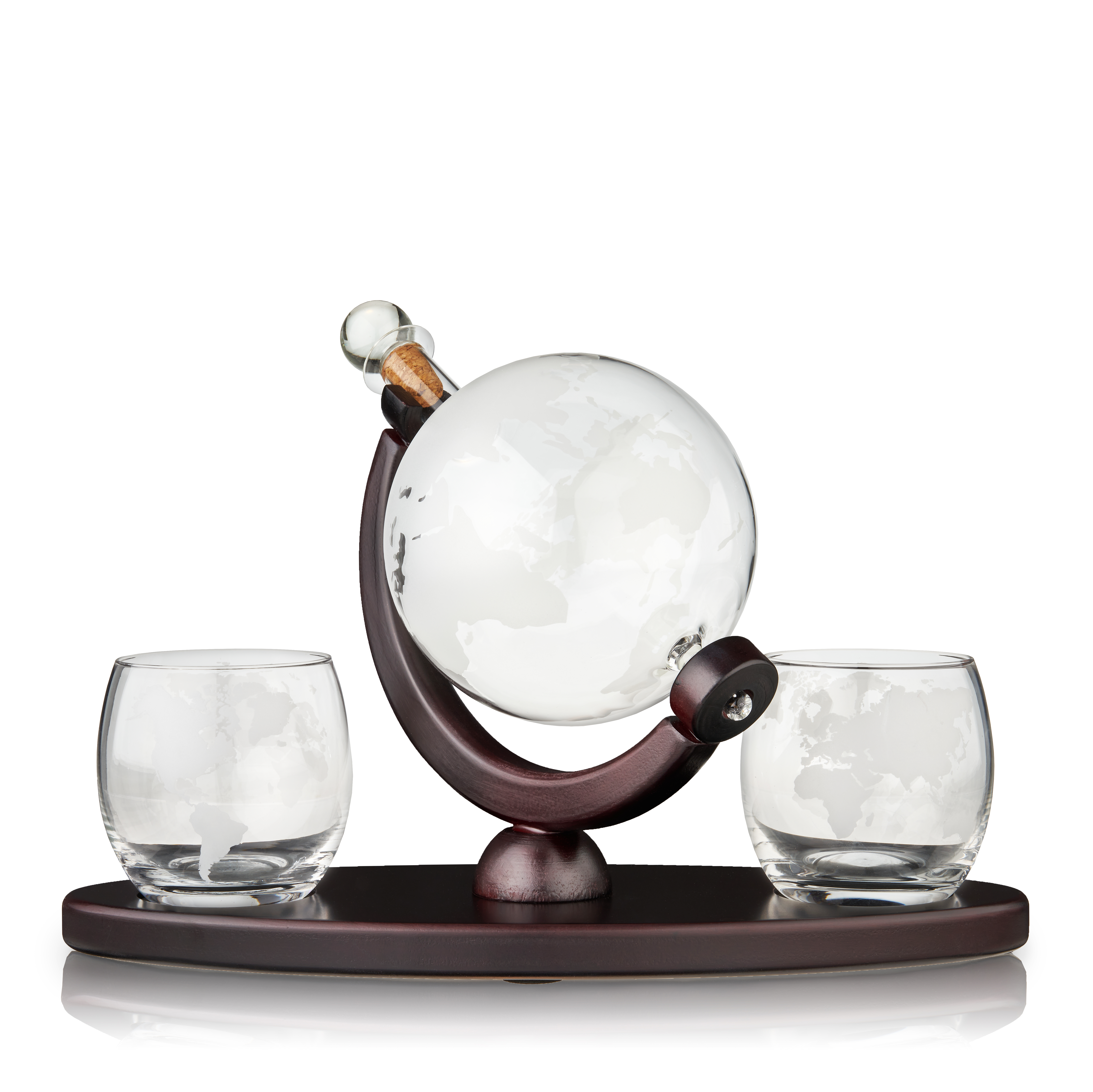 Viski® Globe Decanter & Whiskey Tumblers Set 4
