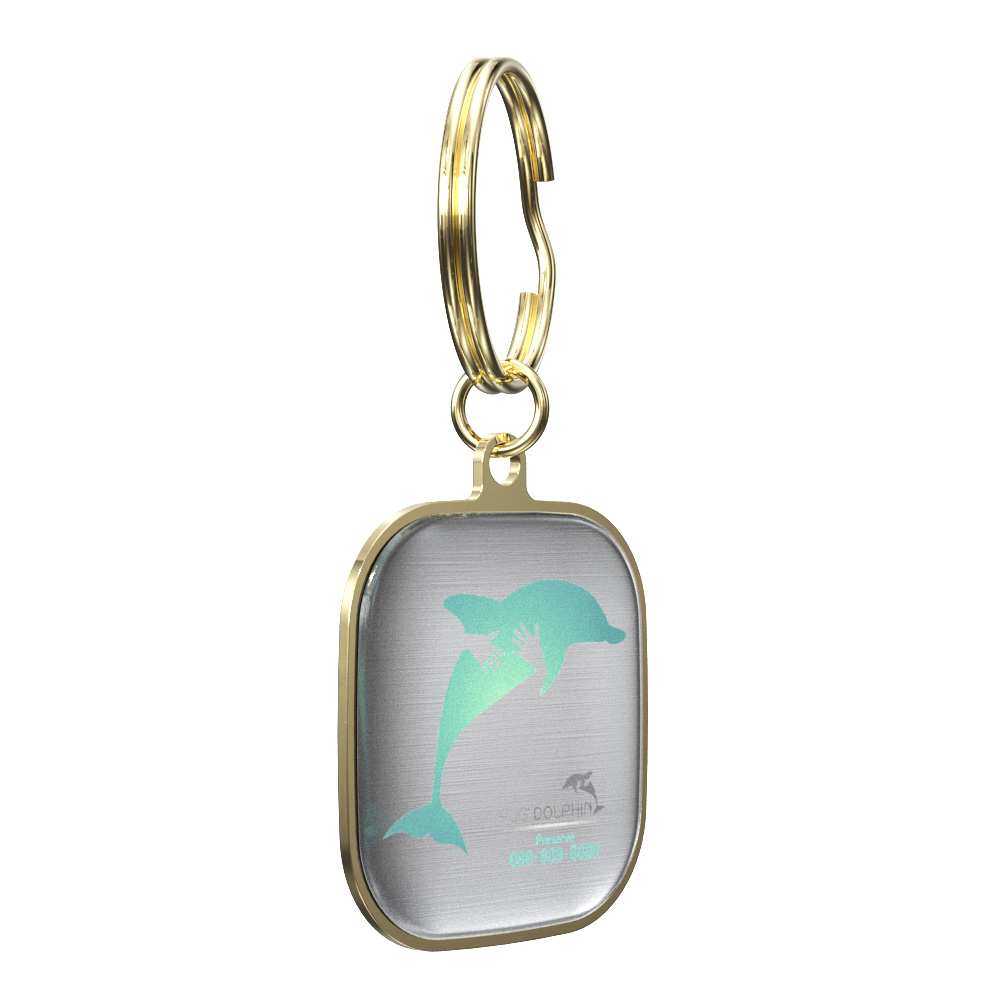 Vibraprint® Bright Gold Keytag (1-3/8") 5