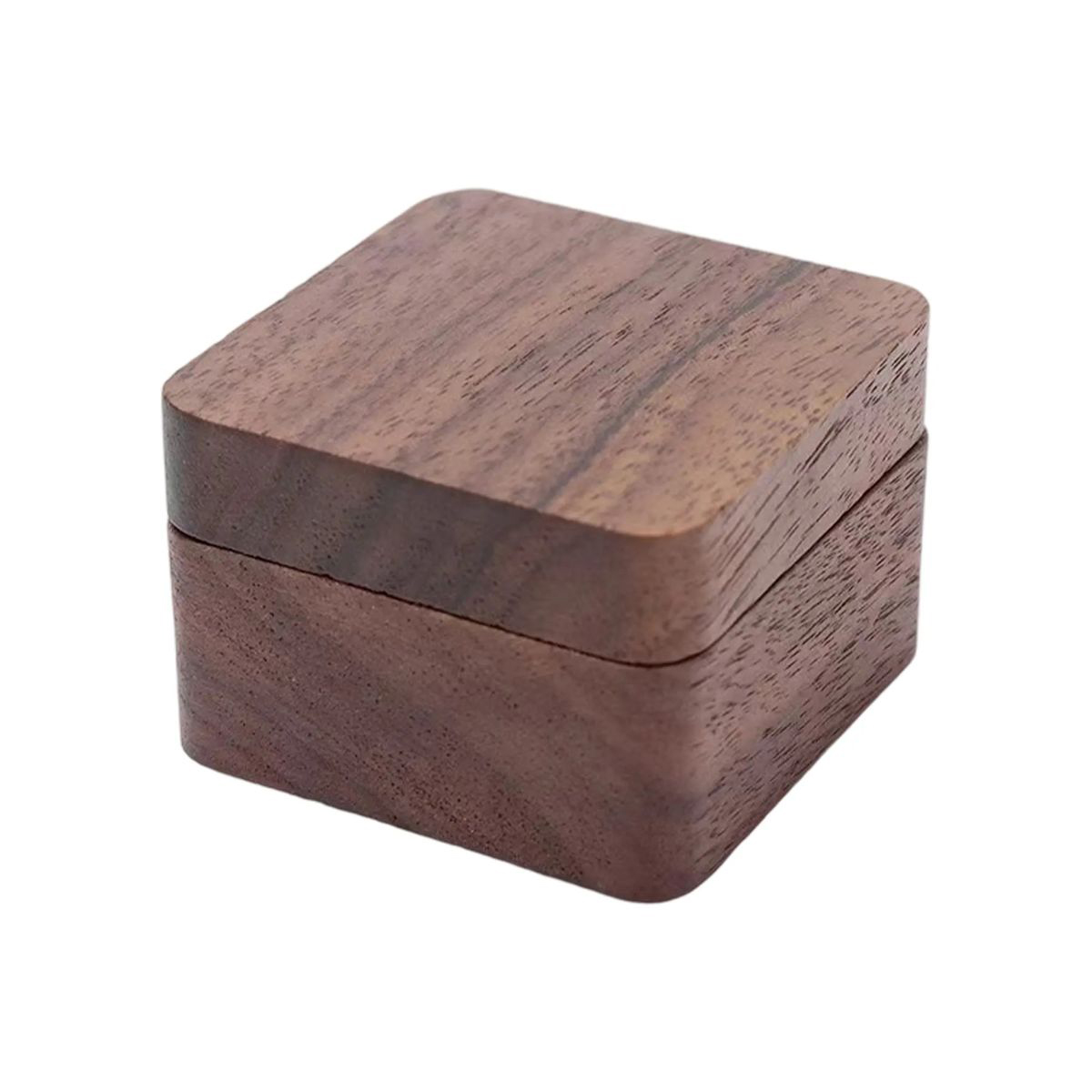 Wood Guitar Pick Box with Natural Grain and Storage 1