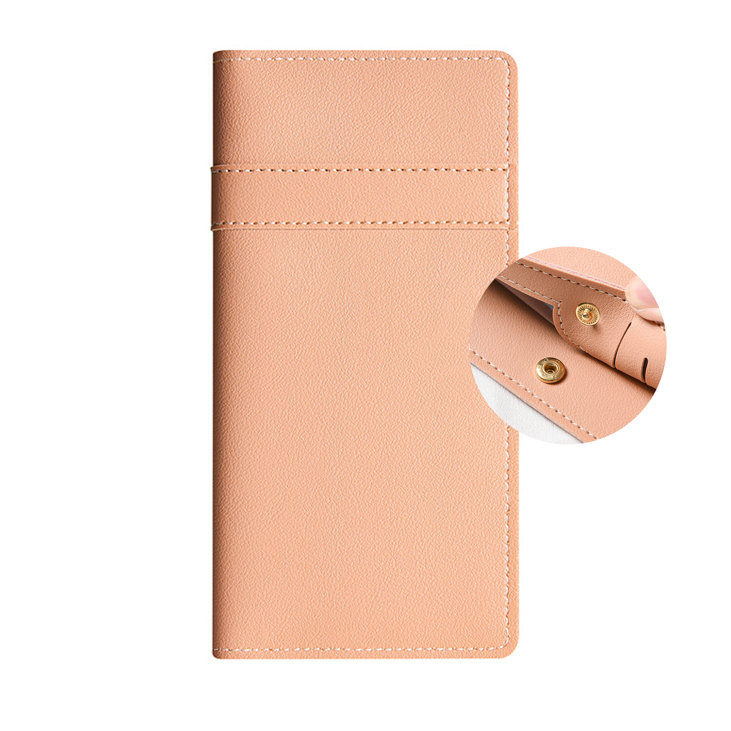 Imitation cowhide simple ultra-thin women's long wallet 3
