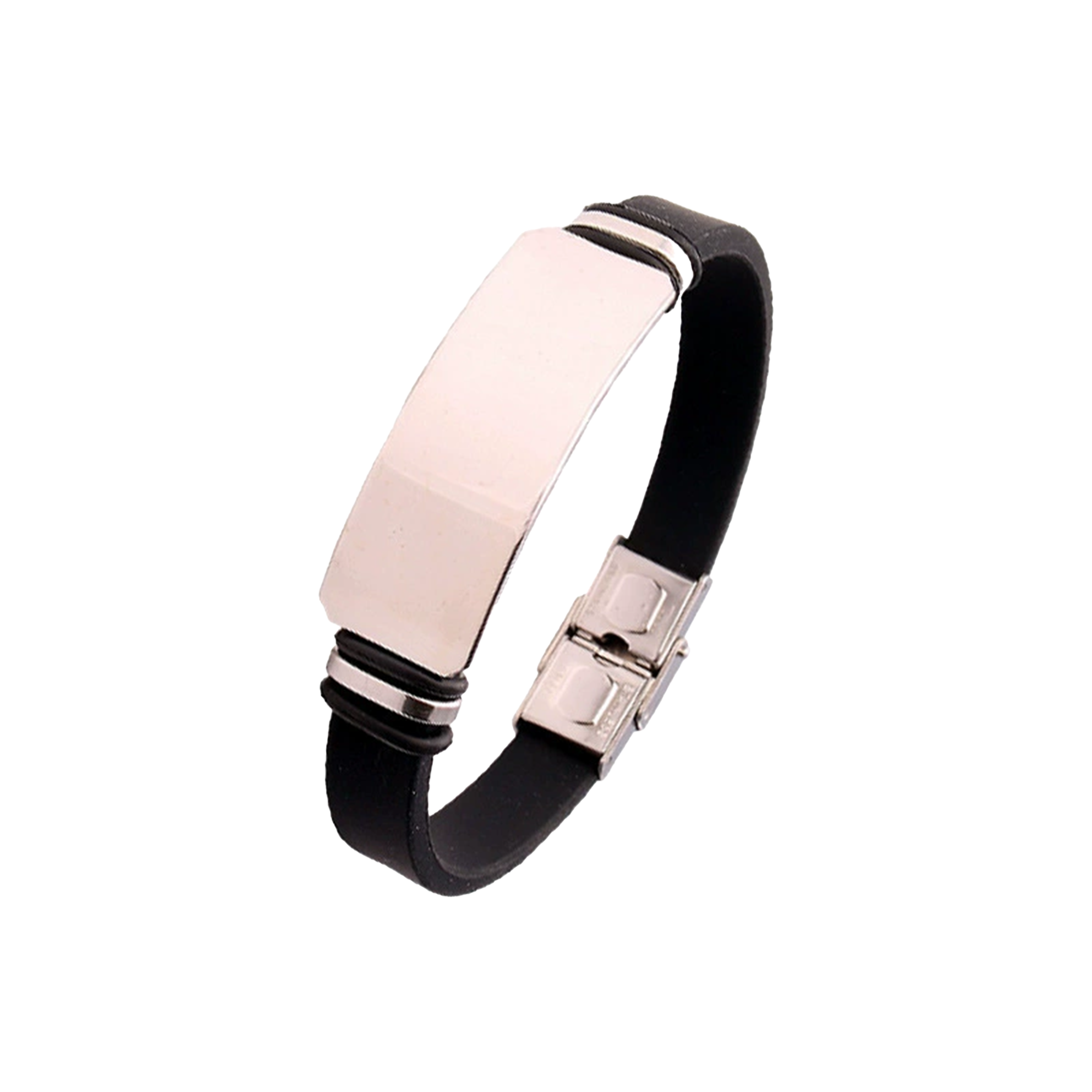 Couple's Silicone Titanium Steel Bracelet 4